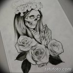 fotó Vázlat a Santa Muerto tetoválásról 2018. 06. 03. №038 - Santa Muerto vázlata -