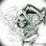 fotó Vázlat a Santa Muerto tetoválásról 2018.06.03. №159 - Santa Muerto vázlata -