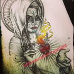 fotó Vázlat a Santa Muerto tetoválásról 2018.06.03. №149 - Santa Muerto vázlata -