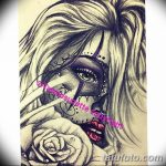 fotó Vázlat a Santa Muerto tetoválásról 2018.06.03. №147 - Santa Muerto vázlata -