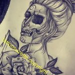 fotó Vázlat a Santa Muerto tetoválásról, 2018. 06. 03. №146 - Santa Muerto vázlata -