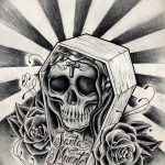 fotó Vázlat Santa Muerto tetoválásról, 2018. 06. 03. № 142 - Santa Muerto vázlata -