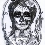 fotó Vázlat a Santa Muerto tetoválásról 2018. 06. 03. №137 - Santa Muerto vázlata -