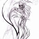 fotó Vázlat a Santa Muerto tetoválásról 2018. 06. 03. №135 - Santa Muerto vázlata -