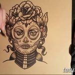 fotó Vázlat a Santa Muerto tetoválásról 2018. 06. 03. №133 - Santa Muerto vázlata -