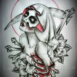 fotó Vázlat a Santa Muerto tetoválásról, 2018. 06. 03. №128 - Santa Muerto vázlata -