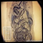 fotó Vázlat a Santa Muerto tetoválásról, 2018. 06. 03. №121 - Santa Muerto vázlata -