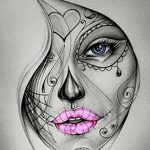 fotó Vázlat a Santa Muerto tetoválásról 2018. 06. 03. №043 - Santa Muerto vázlata -