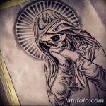 fotó Vázlat a Santa Muerto tetoválásról 2018. 06. 03. №044 - Santa Muerto vázlata -