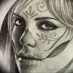 fotó Vázlat a Santa Muerto tetoválásról, 2018. 06. 03. №045 - Santa Muerto vázlata -