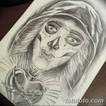 fotó Vázlat a Santa Muerto tetoválásról 2018. 06. 03. №046 - Santa Muerto vázlata -