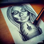 fotó Vázlat a Santa Muerto tetoválásról, 2018. 06. 03. №047 - Santa Muerto vázlata -