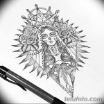 fotó Vázlat a Santa Muerto tetoválásról 2018. 06. 03. №048 - Santa Muerto vázlata -