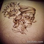 fotó Vázlat a Santa Muerto tetoválásról 2018.06.03. №051 - Santa Muerto vázlata -