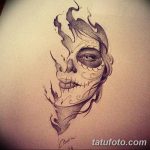 fotó Vázlat Santa Muerto tetoválásról, 2018. 06. 03. №052 - Santa Muerto vázlata -