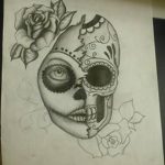 fotó Vázlat Santa Muerto tetoválásról, 2018. 06. 03. №054 - Santa Muerto vázlata -