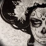 fotó Vázlat a Santa Muerto tetoválásról, 2018. 06. 03. №055 - Santa Muerto vázlata -