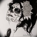 fotó Vázlat Santa Muerto tetoválásról, 2018. 06. 03. №056 - Santa Muerto vázlata -