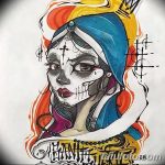 fotó Vázlat a Santa Muerto tetoválásról 2018. 06. 03. №060 - Santa Muerto vázlata -