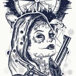 fotó Vázlat a Santa Muerto tetoválásról 2018. 06. 03. №067 - Santa Muerto vázlata - 234234