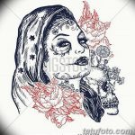 fotó Vázlat a Santa Muerto tetoválásról 2018. 06. 03. №067 - Santa Muerto vázlata -