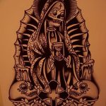 fotó Vázlat a Santa Muerto tetoválásról 2018. 06. 03. №070 - Santa Muerto vázlata -