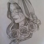fotó Vázlat a Santa Muerto tetoválásról 2018. 06. 03. №073 - Santa Muerto vázlata -