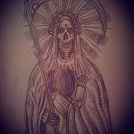 fotó Vázlat a Santa Muerto tetoválásról 2018. 06. 03. №077 - Santa Muerto vázlata -