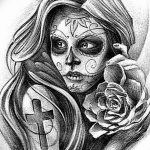 fotó Vázlat a Santa Muerto tetoválásról 2018. 06. 03. №080 - Santa Muerto vázlata -