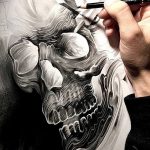 fotó Vázlat a Santa Muerto tetoválásról 2018. 06. 03. №086 - Santa Muerto vázlata -