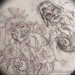 fotó Vázlat a Santa Muerto tetoválásról 2018. 06. 03. №091 - Santa Muerto vázlata -