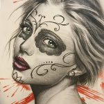 fotó Vázlat a Santa Muerto tetoválásról 2018.06.03. №093 - Santa Muerto vázlata -