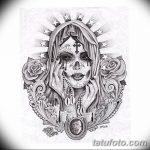 fotó Vázlat a Santa Muerto tetoválásról 2018. 06. 03. №095 - Santa Muerto vázlata -