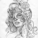 fotó Vázlat a Santa Muerto tetoválásról 2018. 06. 03. №098 - Santa Muerto vázlata -