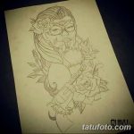 fotó Vázlat a Santa Muerto tetoválásról, 2018. 06. 03. №101 - Santa Muerto vázlata -