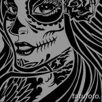 fotó Vázlat a Santa Muerto tetoválásról, 2018. 06. 03. №103 - Santa Muerto vázlata -