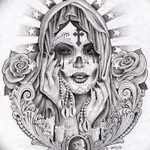 fotó Vázlat a Santa Muerto tetoválásról 2018. 06. 03. №110 - Santa Muerto vázlata -