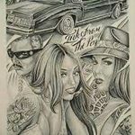 fotó Vázlat Santa Muerto tetoválásról, 2018. 06. 03. №111 - Santa Muerto vázlata -