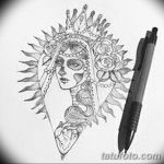 fotó Vázlat Santa Muerto tetoválásról, 2018. 06. 03. №113 - Santa Muerto vázlata -