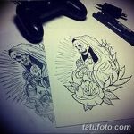 fotó Vázlat a Santa Muerto tetoválásról, 2018. 06. 03. № 115 - Santa Muerto vázlata -