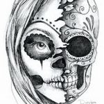 fotó Vázlat Santa Muerto tetoválásról, 2018. 06. 03. №117 - Santa Muerto vázlata -
