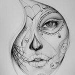 fotó Vázlat a Santa Muerto tetoválásról, 2018. 06. 03. №118 - Santa Muerto vázlata -