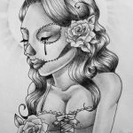 fotó Vázlat a Santa Muerto tetoválásról 2018. 06. 03. №119 - Santa Muerto vázlata -