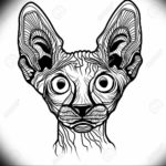 Szfinx tetoválás vázlata 2019.08.20. №005 - Szfinx tetoválás vázlata -