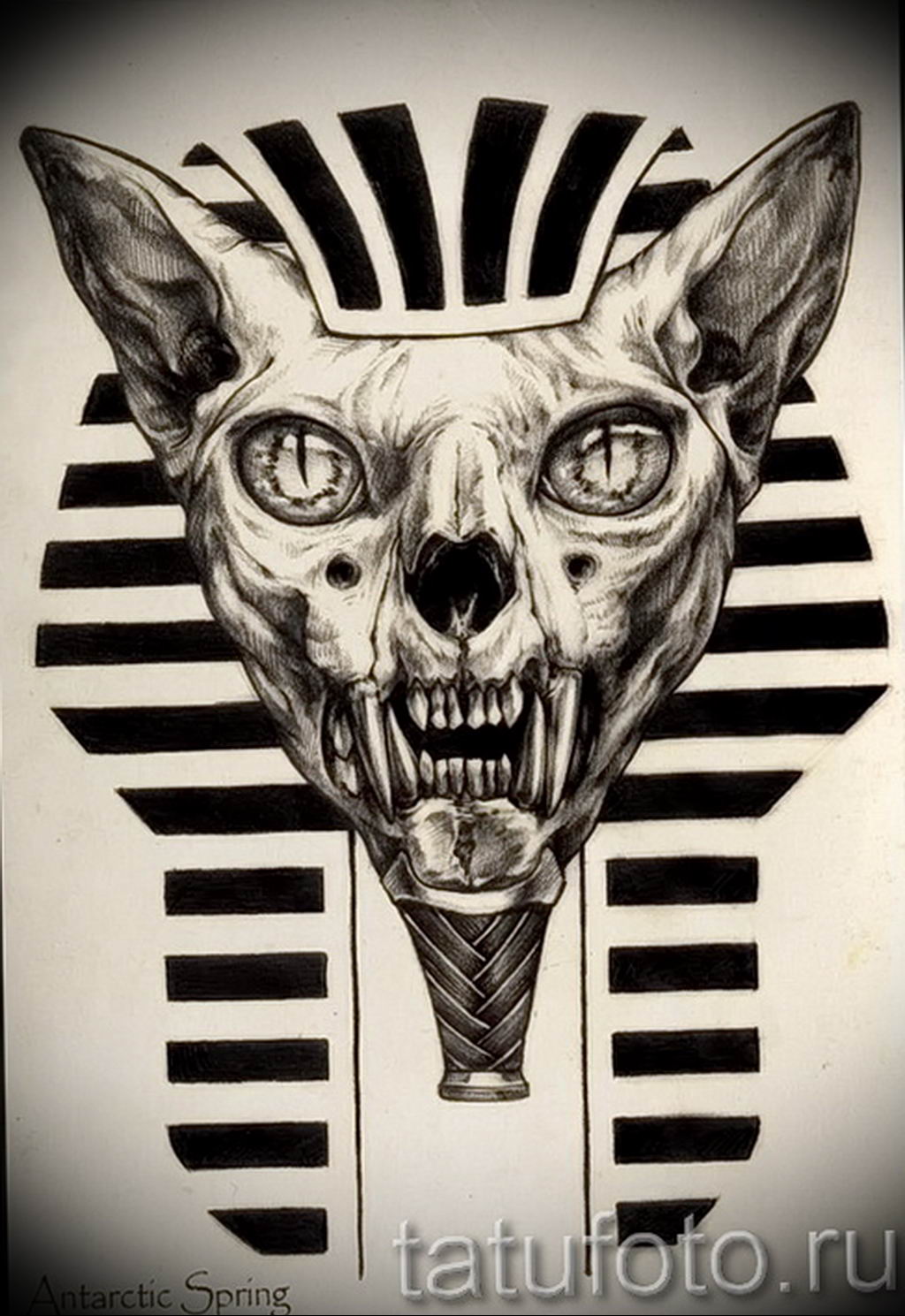 Szfinx tetoválás vázlata 2019.08.20. №122 - Szfinx tetoválás vázlata -