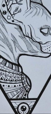 Szfinx tetoválás vázlata 2019.08.20. №032 - Szfinx tetoválás vázlata -