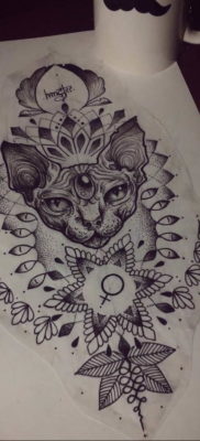 Szfinx tetoválás vázlata 2019.08.20. №034 - Szfinx tetoválás vázlata -