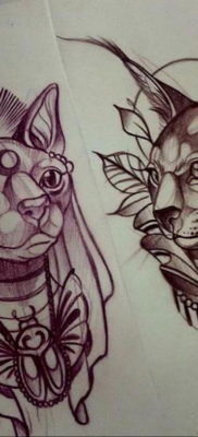 Szfinx tetoválás vázlata 2019.08.20. №046 - Szfinx tetoválás vázlata -