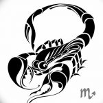 fotó vázlat egy skorpió tetoválásról, dátum: 2018.04.24 №024 - skorpió tetoválás vázlata -