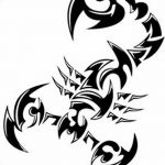 fotó vázlat skorpió tetoválásról, 2018.04.24., №039 - skorpió tetoválás vázlata -